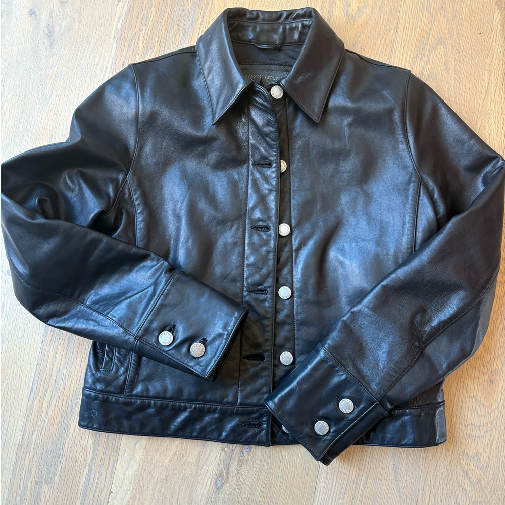 Banana Republic Classic Black Leather Jacket